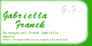 gabriella franek business card